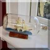 D112. Ship in a bottle. 10”w - $24 